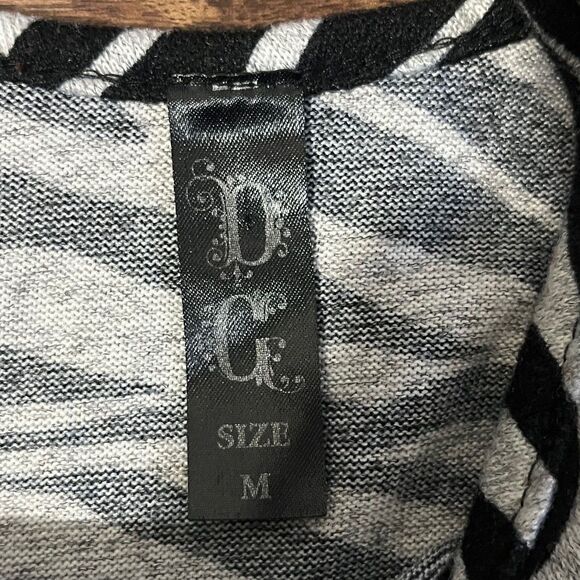 DG Zebra Print Midi Dress Black/White Junior Womens Size Medium Flowy Loose Fit - Picture 2 of 7